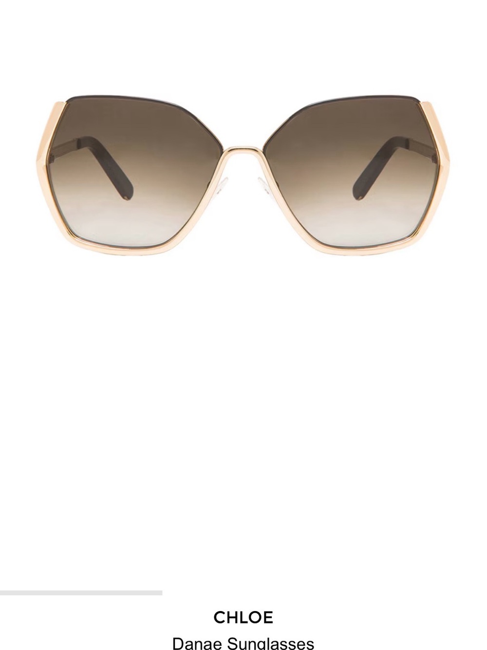 **RARE - sold out** Chloe Women's Danae Gold Frame with Gradient Lens Sunglasses